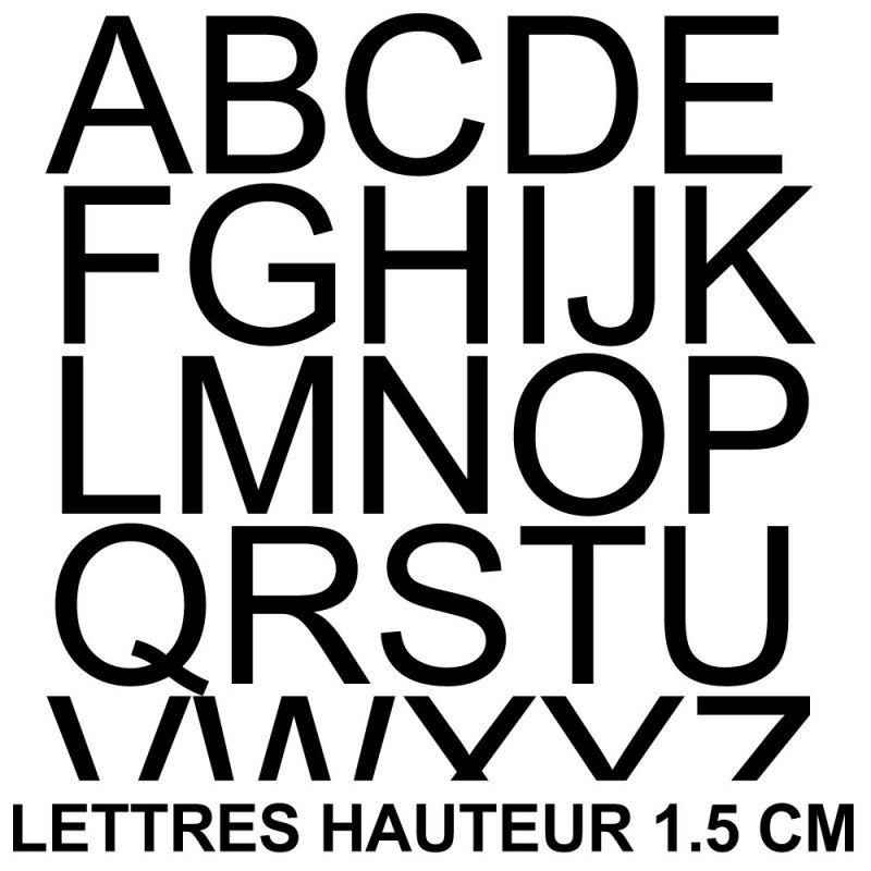 Pochettes petites lettres adhésives 1.5 cm