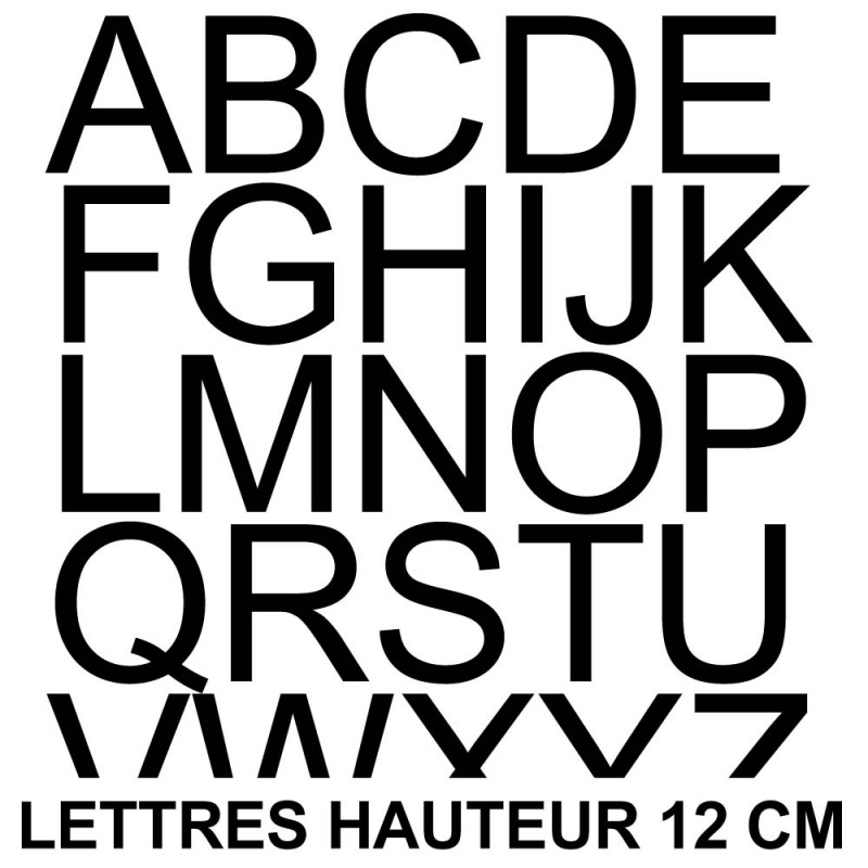 Pochette lettres adhésives 12 cm