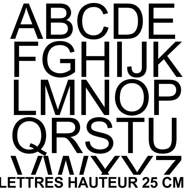 Pochettes grandes lettres adhésives 25 cm